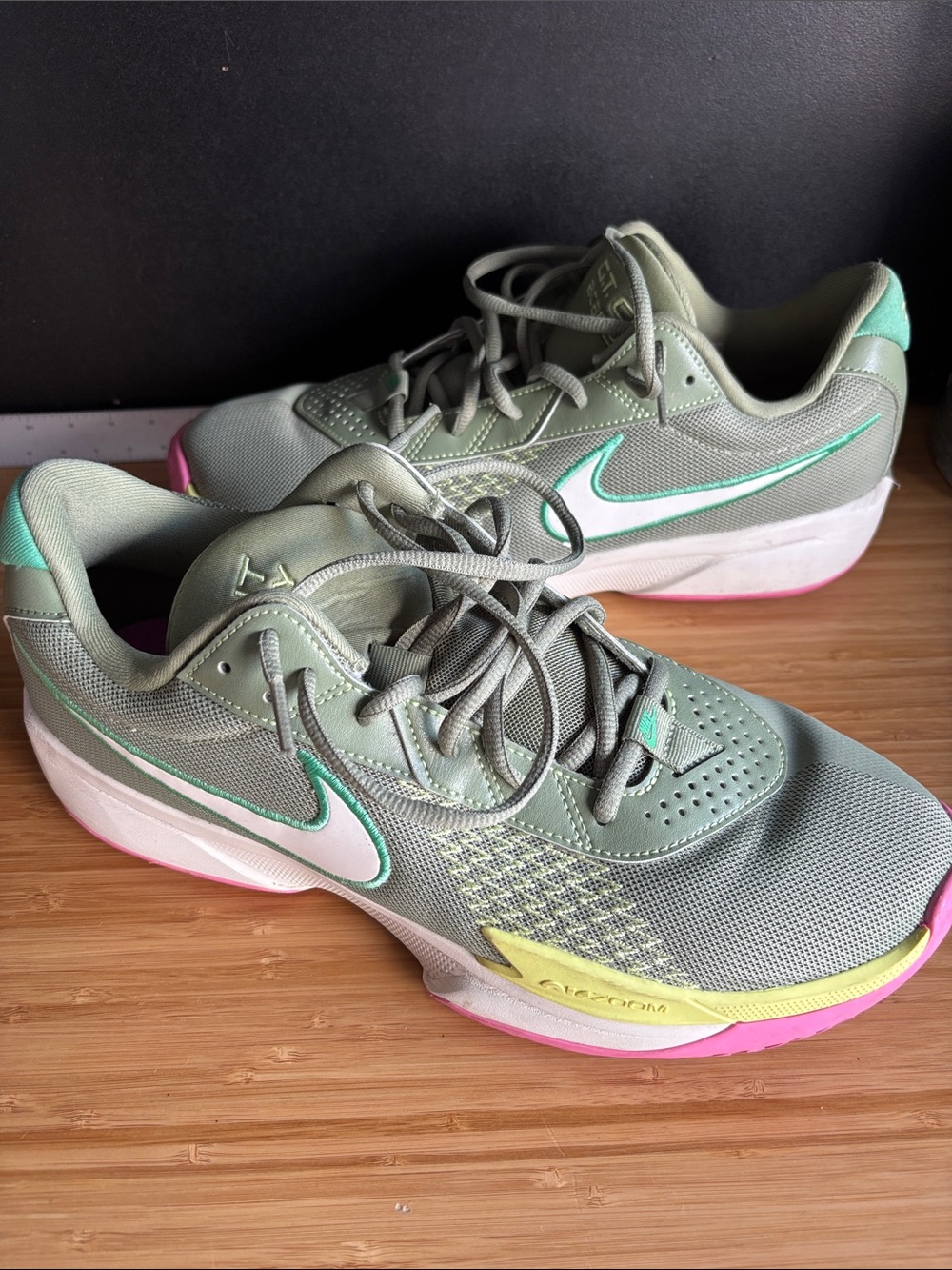 Oil Green Nike G.T. Cut Academy basketball shoes